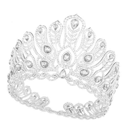 YHAILI Elegante Kristall-Brautkronen Tiaras Raffinierte Brautkronen Tiaras mit Kristall für einen Hochzeitslook von YHAILI