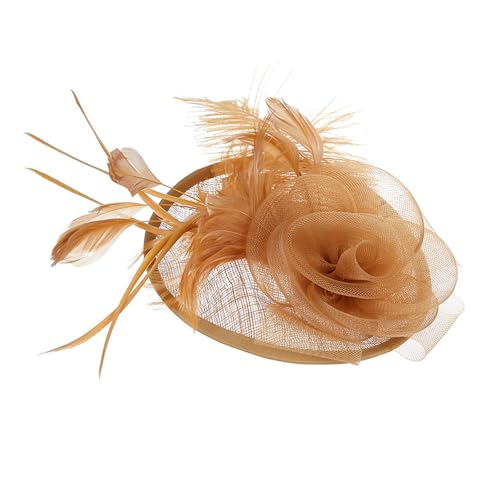 YHAILI Schöner Leinen-Fascinator für Braut, schöner Leinen-Fascinator, Dekoration für Frauen, die an Hochzeitsfeiern teilnehmen von YHAILI