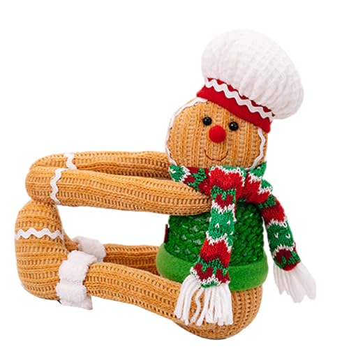 YHAILI Verstellbare gestrickte Lebkuchenmann-Figuren, Puppen, Vorhang-Raffhalter, Schnallen, Weihnachten, Festivals, Heimdekoration, Ornament von YHAILI