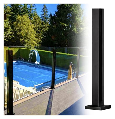 YHDMBBSHNB Glasgeländerpfosten, Glasgeländer Pfosten, Glasgeländer Edelstahlplatten Klemme Garten Balustrade Ende Mittelecksäule, Pool Zaun Stützpfosten(End Post,105cm (41.3inch)) von YHDMBBSHNB