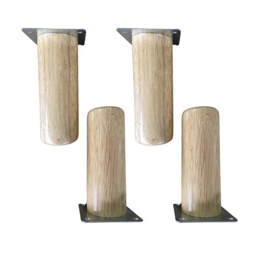 YHDMBBSHNB Holzmöbelbeine, Möbelfüße Holz, Holzfüße, Möbelbeine aus Massivholz, Ersatz-Sofafüße, Schrankfüße(4.7inch/12cm) von YHDMBBSHNB