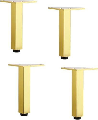 YHDMDQ Runde Ersatz-Möbelbeine for Sofa, Ottomane, Couchtisch, Schrank (4er-Set), verstellbare Tischbeine, langlebige Tischbeine(Gold,12cm (4. 72in)) von YHDMDQ