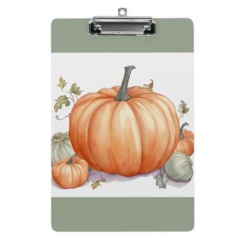 Klemmbretter Acryl Herbst Aquarell Kürbisse Druck Klemmbrett Standard A4 Briefgröße Klemmbrett Leichtes Klemmbrett Niedliche Klemmbretter Benutzerdefiniertes Muster von YHEGBFD