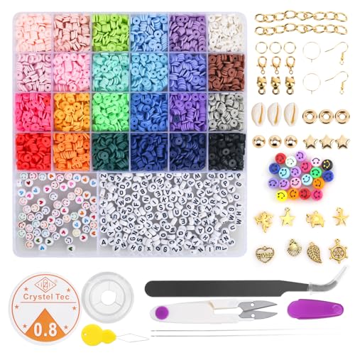 Bead Set 5342 Stück Perlensets Armbandset Armband Kit Bracelet Kit Bracelet Set Beading Kits Tonperlen Set DIY Perlen Set DIY Armband Set Armband DIY Set Schmuck DIY Set Für DIY Kinder Erwachsene von YHNDECO