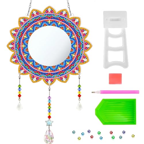 YHNMMNO 5D Diamond Painting Kinder,Geschenk für Mädchen 5 6 7 8 9 10 11 12 Jahre, Kreativ Geschenke Suncatcher Bastelset Spielzeug mit Anhänger für Mädchen Teenager Erwachsene von YHNMMNO