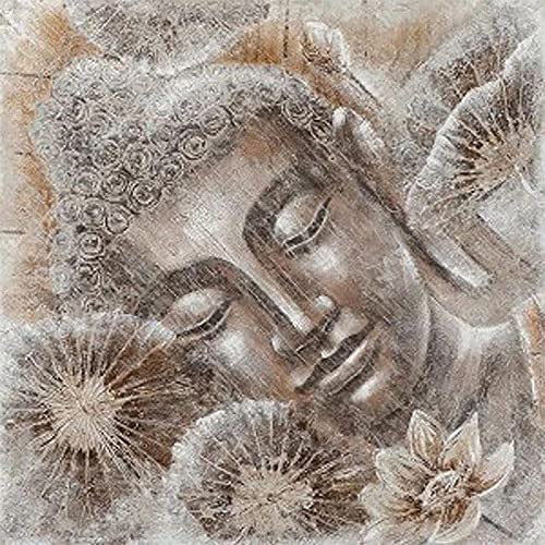 Kreuzstich Stickpackungen,DIY Vorgedruckt 11CT Einfach Kreuzstich Stickpackung zum Anfänger,Kreuz Nähen Handarbeit Wohnkultur,Buddha-Figur,40 * 50 cm von YHX926