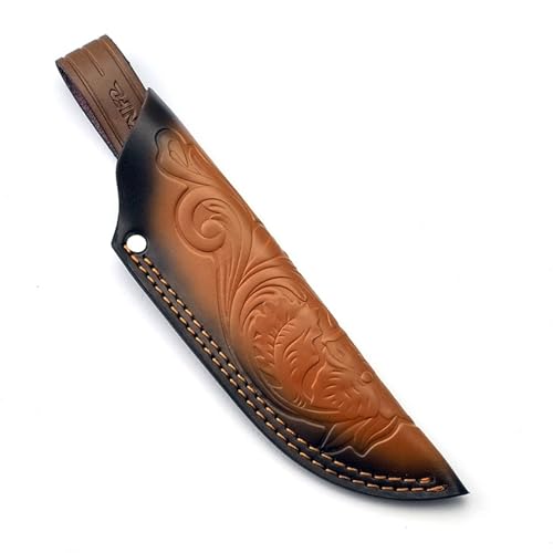 YHZNAGEM Leather Fixed Blade Messer Scheide, Leder Messerholster für Jagd Freizeit Küche, Messertache für Gürtel Lederscheide Leder Messerholster Braun von YHZNAGEM