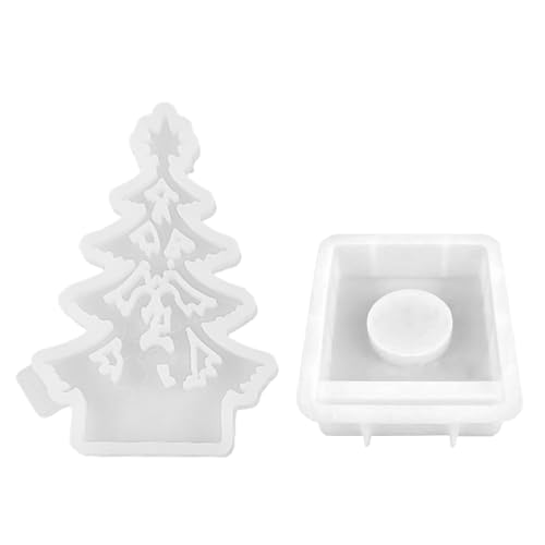 Kerzenhalter-Form, Weihnachtsbaum, Kerzenhalter, Silikonformen, Kombinationsformen, Gießformen für Tischdekorationen von YIAGXIVG