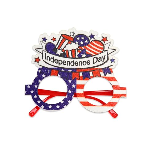 YIAGXIVG Patriotics Filzbrillen, Brillen, Dekorationen, Unabhängigkeitstag, Partyzubehör, bunte Buchstaben-Dekorationen für den Außenbereich von YIAGXIVG