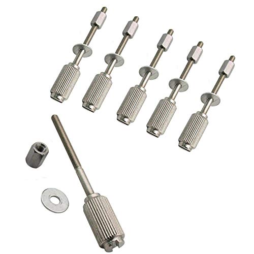 YICBOR 5 x Stickrahmen aus Metall, lange Einstellschrauben #XE4590001, kompatibel mit vielen Brother-Janome-BabyLock-Reifen (5) von YICBOR