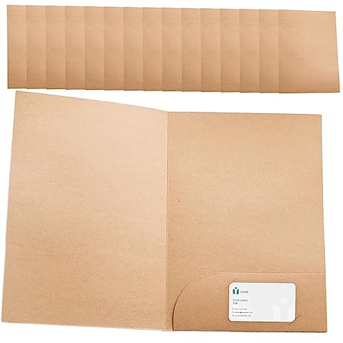 Dokumentenmappe kraftpapier Präsentationsmappe Mappe Kraftpapier: YIDM 15 Stück Ordner mit Tasche, Kraftpapier Mappe Ordner Set Präsentationsmappe Kraftpapier Dokumentenmappe Karton Präsentationsmappe von YIDM