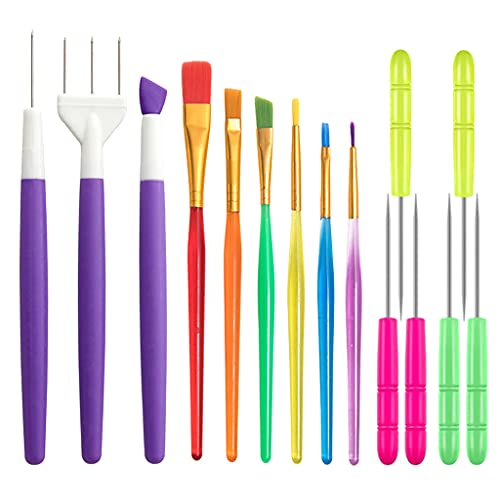 15pcs Fondant Tools Auspuff Nadel Schnitzen DIY Kuchen Schnitzen Haken Linie Zeichnen Pinsel Zucker Blume Haken Linie Pinsel von YIGZYCN