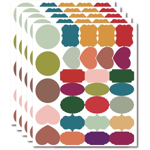 280pcs Wasserdichte Farbige Tafelbezeichnungen Abnehmbar Wiederverwendbare Gläser Aufkleber Für Home Office Kitchen Und Handwerksprojekte von YIGZYCN