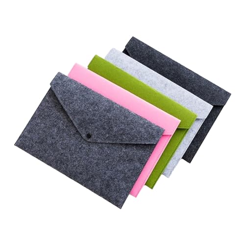 Filz-Aktenordner Aktentasche Dokumententasche Papierordner Portfolio Etui Brief Umschlag Handtasche Knopfverschluss Faltbare Datei Etui von YIGZYCN