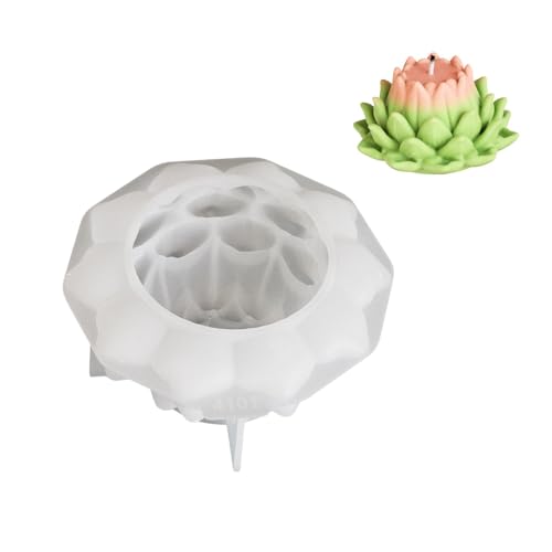 Flexible Silikonform 3D Blumenförmige Kerzenformen Duft Aromatherapie Herstellungsform Handgefertigte Desktop Ornamentform von YIGZYCN