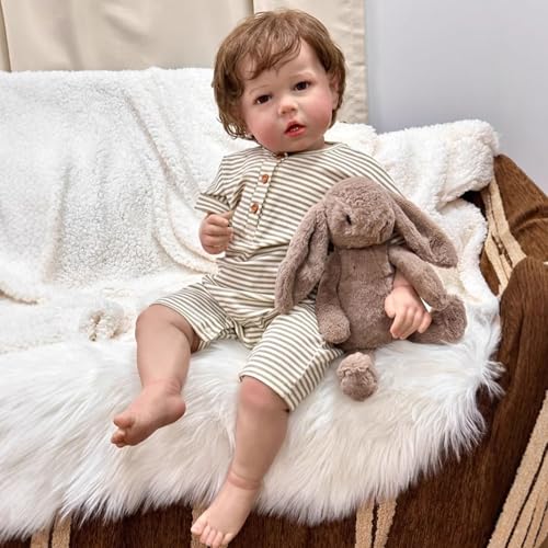 YIHANGG 70cm Lebensechte Reborn Babypuppen wie Echt Junge Augen Offen Volle Körperteile Mollig Reborn Kleinkind Puppe Braunes Haar Geburtstag YIHANGG 70cm Lebensechte Reborn Babypuppen wie Echt Junge Augen Offen Volle Körperteile Mollig Reborn Kleinkind Puppe Braunes Haar Geburtstag von YIHANGG
