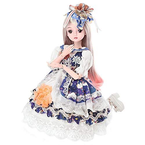 YIHANGG BJD Puppe 1/3 Puppen 24 Zoll 60 cm 19 Kugelgelenk Puppe DIY Spielzeug Mit Kleidung Outfit Schuhe Perücke Haar Make-up Mädchen von YIHANGG