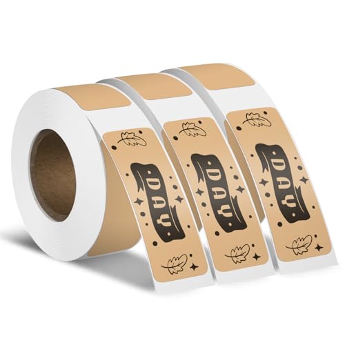 YIKIADA Khaki Thermo Etikettband 12 × 40 MM Vinyl Selbstklebend Rechteckig Wasserdicht Aufkleber für Büro Zuhause Schule 480 Stück von YIKIADA