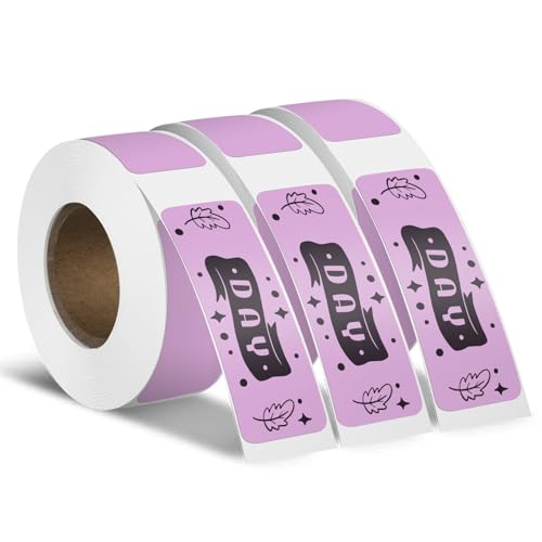 YIKIADA Violett Thermo Etikettband 12 x 40 MM Vinyl Selbstklebend Rechteckig Wasserdicht Aufkleber für Büro Zuhause Schule 480 Stück von YIKIADA