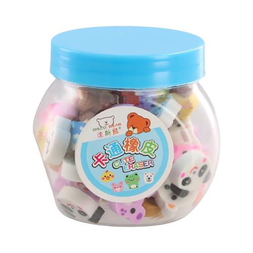 50 Pcs Radiergummi Tiere Set, Niedliche Tier Radiergummis, Neuheit Radiergummis für Party Favors, Kinder Mini Lustige Radiergummis, für Partygeschenke, Hausaufgabenbelohnungen, Geschenk von YILANJIN