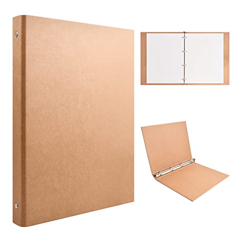 YILANJIN A4 Ringbuchordner, Kraftpapier-Einband, mit 4 Ringe, A4-Ordner mit 30 Blatt, A4 Notizbuch, Heftordner, Ringbuch mit Lochung von YILANJIN