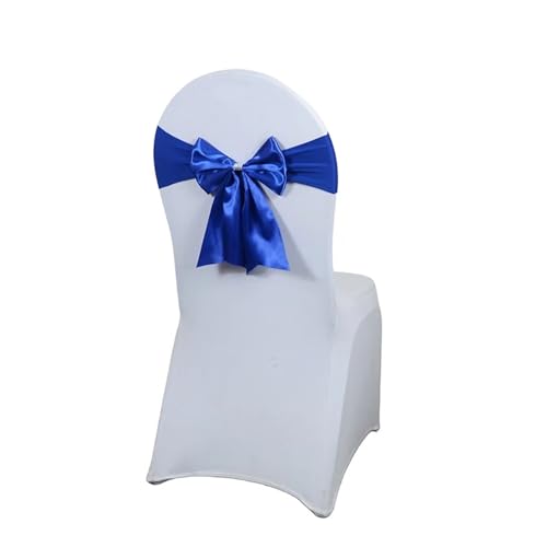 YILWPV Stuhlschärpen Satin-Schärpen for Hochzeitsstühle Elegante Stuhlschärpen mit Schleifen Hotelstuhlschärpen Schleifen Für Party(Dark Blue) von YILWPV