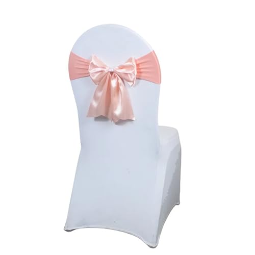 YILWPV Stuhlschärpen Satin-Schärpen for Hochzeitsstühle Elegante Stuhlschärpen mit Schleifen Hotelstuhlschärpen Schleifen Für Party(Pink) von YILWPV