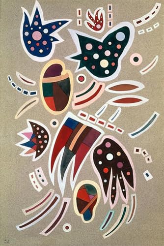 YIMACBJXX Berühmte Gemälde Abstrakter Druck Malerei Poster Gouache von Wassily Kandinsky Berühmte Leinwand für Heimtextilien 60x90cm von YIMACBJXX