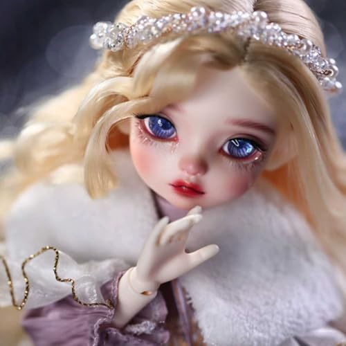 BJD Puppe 1/6 BJD Doll Kugelgelenk DIY Humanoide Handgemacht Puppen Voller Satz Mädchen Spielzeug mit Kleidung Schuhe Perücke Augen Make-up, Weihnachten Geschenk von YIMBFCA