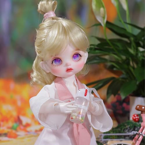 BJD Puppe 1/6 BJD Doll SD Puppen Ball Gelenkpuppe DIY Spielzeuge mit Voller Satz Mädchen Kleidung Schuhe Perücke Augen Kosmetik, Geschenk für Puppenliebhaber von YIMBFCA