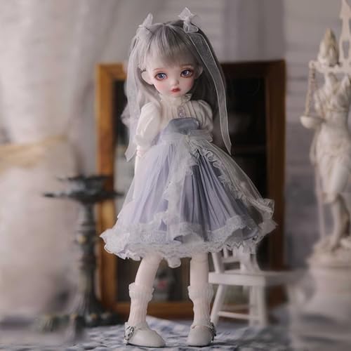 BJD Puppe 1/6 BJD Doll SD Puppen Ball Gelenkpuppe DIY Spielzeuge mit Voller Satz Mädchen Kleidung Schuhe Perücke Augen Kosmetik, Geschenk für Puppenliebhaber von YIMBFCA