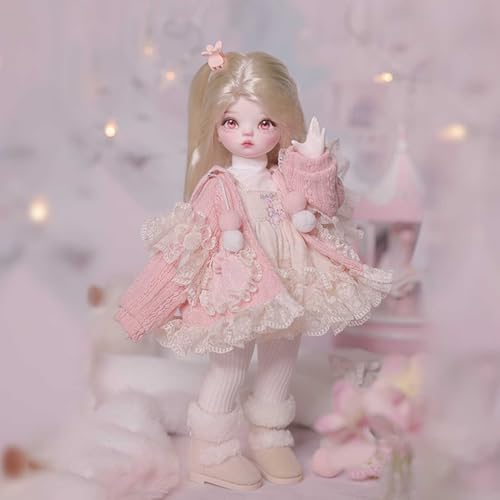 YIMBFCA BJD Doll 1/6 Kugelgelenk Puppe SD Doll Emulation Mädchen Prinzessin Puppe mit Kleidung Schuhe Perücke Haar Make-Up Geburtstag Weihnachten Spielzeug Sammeln von YIMBFCA