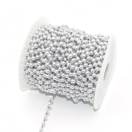 Perlenkette, Kupferimitat, 91 cm, zum Basteln, für Halsketten, handgefertigte Schmuckherstellung zum Nähen (6,5 mm) von YIMEIYA