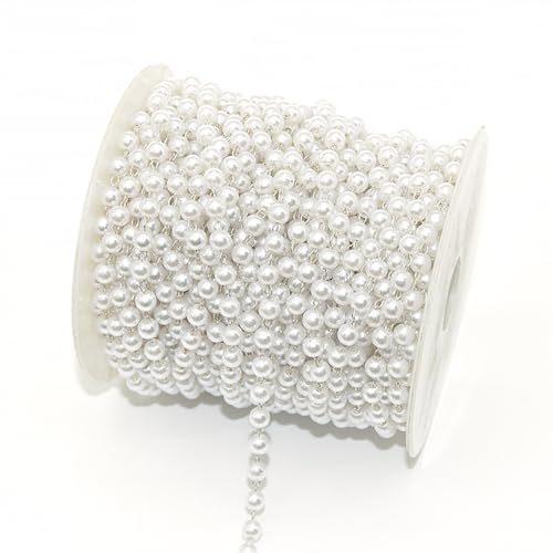 Perlenkette, Kupferimitat, 91 cm, zum Basteln, für Halsketten, handgefertigte Schmuckherstellung zum Nähen (7,10 mm) von YIMEIYA