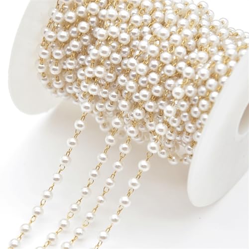 Perlenkette, Kupferimitat, für Bastelarbeiten, Halsketten, handgefertigte Schmuckherstellung zum Nähen, 9,1 m (1,8 mm) von YIMEIYA