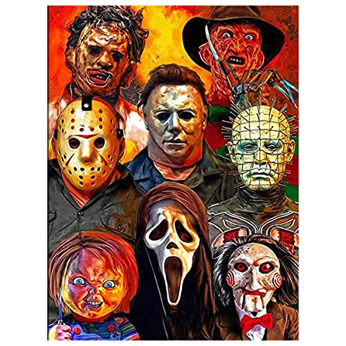 YINGB 5D Diamond Painting Kits für Erwachsene, Diamond Painting Horror, Diamond Painting Bilder Wanddekoration, Urlaubsgeschenk für Erwachsene und Kinder, 30x50 cm von YINGB