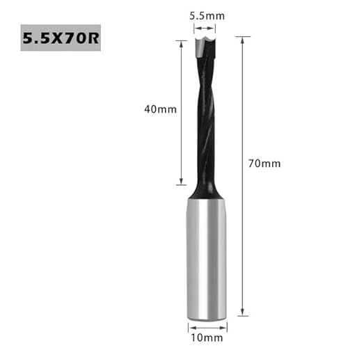 1 stücke Bohrer Loch Opener 70mm Router Bit for Holz Hartmetall Reihe Bohrer Kopf 3-12,5mm for Holzbearbeitung Power Dreh Werkzeuge Teile(5.5mm) von YINGDLEB