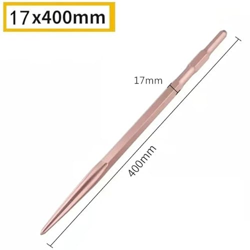 1pc Flachmeißel Punkt Meißel Elektrische Hammer Meißel Bohrer Punkt Nut Solarplexus for Brechen Beton Ziegel Wand Bohren(Pointy 17x400mm) von YINGDLEB