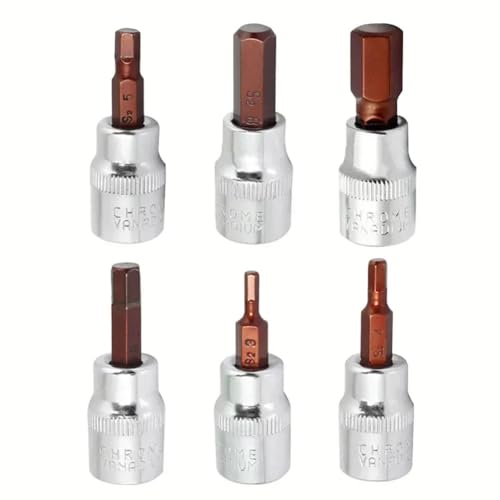 6 stücke 3/8'' Zoll Stick Hex Sockel Bit Set H3-H10 Schlüssel Kopf Sechskant-schraubendreher Bits Sockel Werkzeug Mutter Entfernen Spanner bit Hand Werkzeuge von YINGDLEB