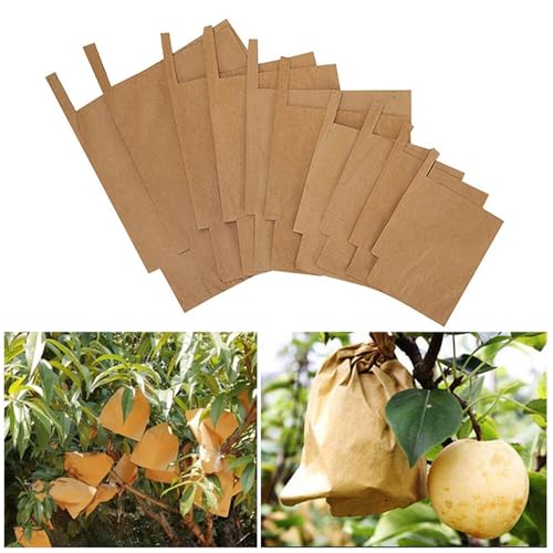 YINLUCK 100 Stück Obst- Und Gemüseschutz-Papiertüte, Insektenresistente Vogeltasche, wasserdichte Gemüse- Und Obstzuchtschutz-Papiertüte(15x18cm(100pcs)) von YINLUCK