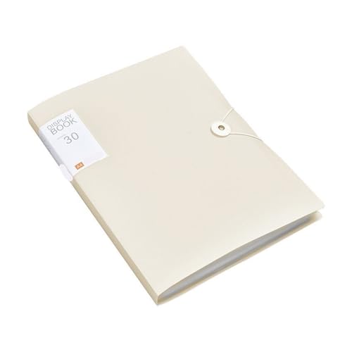 YINLUCK Ordner Organizer 2 Stück A4-Dateiordner, Sichtbuch, 30/60 Seiten, transparente Einlage, Papier, Dokument-Organizer-Tasche, Schreibwaren, Büro, Schulbedarf(Beige 30 Pages) von YINLUCK