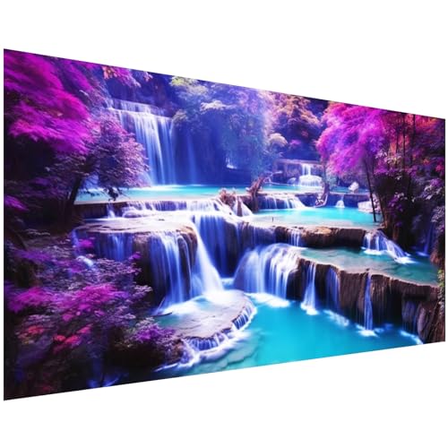 YINVA Diamond Painting Großes XXL, 90x40cm 5D Diamant Painting Bilder, Diamond Painting Erwachsene Set Wasserfälle für Wohnzimmer Schlafzimmer Wand Dekor von YINVA