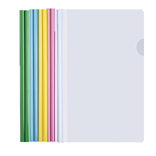 10pcs A4 Sliding Bar Binder, A4 Transparente Dokumentenordner, Schiebestab Datei Ordner, Bericht Abdeckungen Ordner mit U Schiebe Bar für Klassifizierung Schulbürodokumenten.Kann 40 Blatt halten (A) von ‎YIPUETERNITY