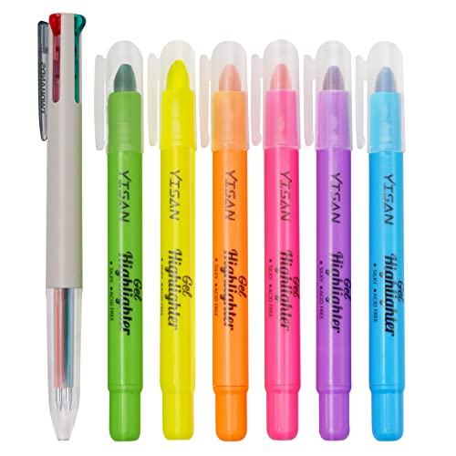 YISAN Bibel Textmarker, Bibel Marker Stifte,Gel Textmarker Retractable Kugelschreiber,Multicolor Stifte 4 in 1,70603 von YISAN