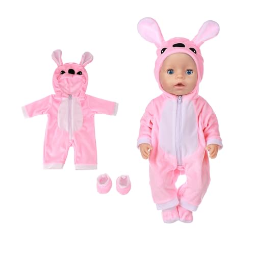 Baby-Puppen-Kleidung, Rosa Baby-Puppen-Kleidung für Baby-Puppen 35-43 cm, Puppen-Kleider-Set, Puppen-Kostüm-Set für Jungen und Mädchen, Zubehör für Puppen von YITULOU