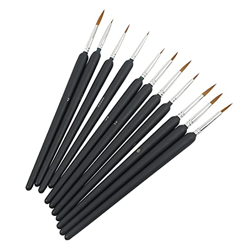 YIWEOG 11pc Paint Brush Art Script Liner Pinsel für Künstler Acryl Aquarelle Gouache Aquarell Ölgemälde für große Kunst Zeichnung Lieferungen von YIWEOG