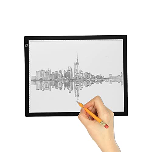 YIWEOG A3 LED Light Box Tracer mit Skala Ultradünne USB Powered Tracing Light Pad Board 3 Level Einstellbare Helligkeit für Künstler Zeichnung Skizzieren Animation X-ray Viewing von YIWEOG