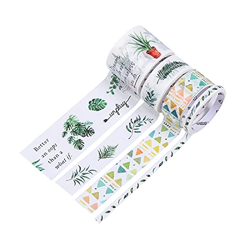 YIWEOG Washi Tape Set 4 Rollen 30mm 15mm 5mm breit dekorativ bunt Masking Tape Klebeband Aufkleber Kunsthandwerk Geschenk für DIY Dekor Craft Scrapbooking Journal Tagebuch Foto Geschenkbox von YIWEOG