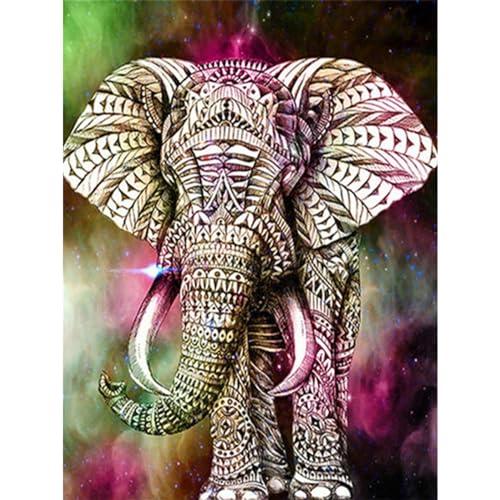 YIYUE 5D Diamond Painting Kits Bilder für Erwachsene, Elefant DIY Diamant Malerei Painting Bilder Set, Diamond Art Full Runder Malen Nach Zahlen Erwachsene Set (35x45cm), Nr. 9 von YIYUE