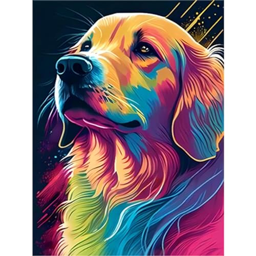 YIYUE 5D Diamond Painting Kits Bilder für Erwachsene, Hund DIY Diamant Malerei Painting Bilder Set, Diamond Art Full Runder Malen Nach Zahlen Erwachsene Set (35x45cm), Nr. 15 von YIYUE